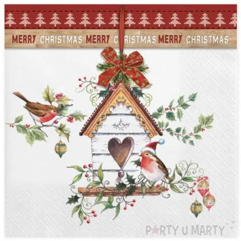 serwetki bozonarodzeniowy karmnik dla ptakow maki 33 cm 20 szt