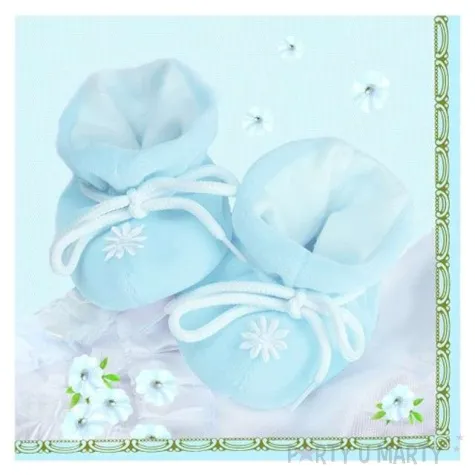 serwetki buciki blekitny maki 33 cm 20 szt