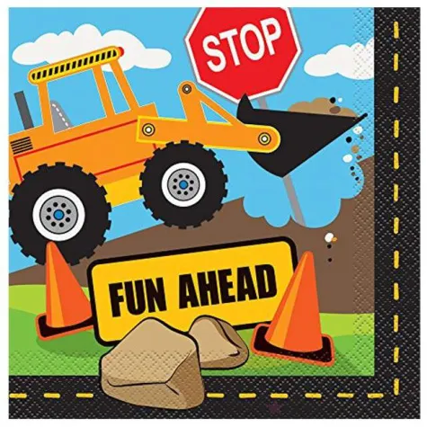 serwetki budowa koparka unique 33 cm 16 szt