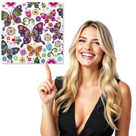 serwetki bukiet kwiatow paw 33 cm 20 szt