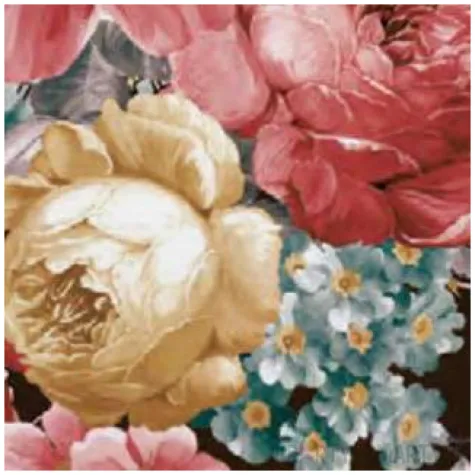 serwetki bukiet pastelowych kwiatow czarne maki 33 cm 20 szt