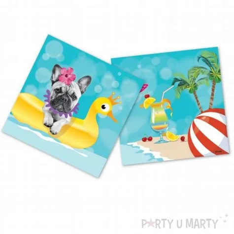 serwetki bulldog hawajskie party godan 33 cm 20 szt