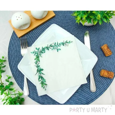 serwetki celebrate listki bialy godan 33x33 cm 20 szt