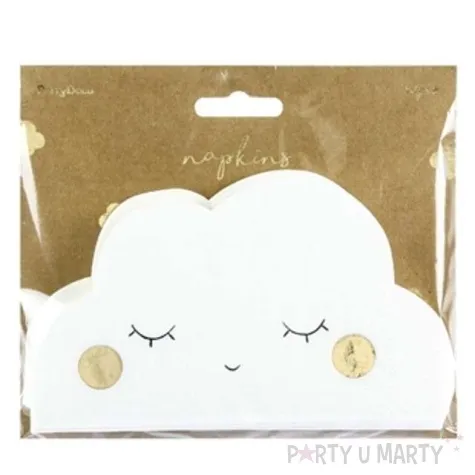 serwetki chmurki biale partydeco 32 cm 20 szt