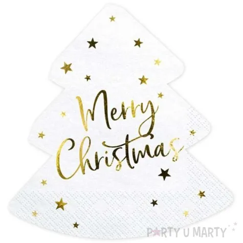 serwetki choinka merry christmas partydeco 16 cm 20 szt
