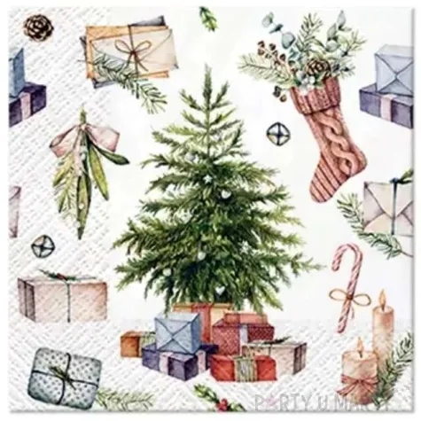 serwetki choinka paw 25 cm 20 szt