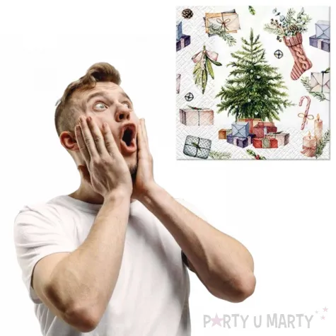 serwetki choinka paw 25 cm 20 szt