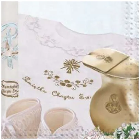 serwetki chrzest kompozycja chlopca maki 33 cm 20 szt