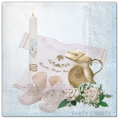 serwetki chrzest kompozycja chlopca maki 33 cm 20 szt