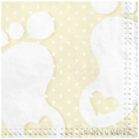 serwetki chrzest slady stop maki 33 cm 20 szt