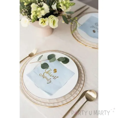 serwetki chrzest swiety niebieski partydeco 33 cm 12 szt