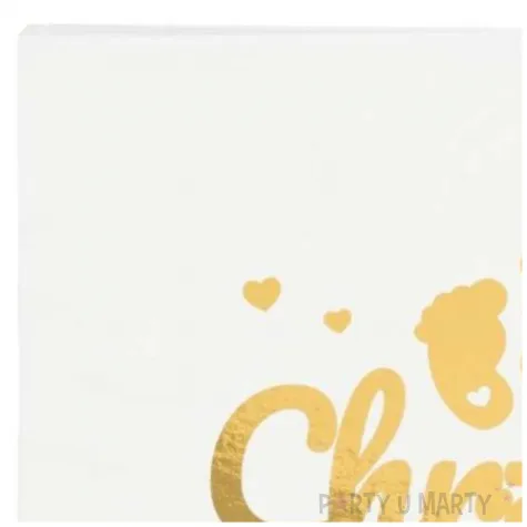 serwetki chrzest swiety stopki zloty dekolo 33 cm 10 szt