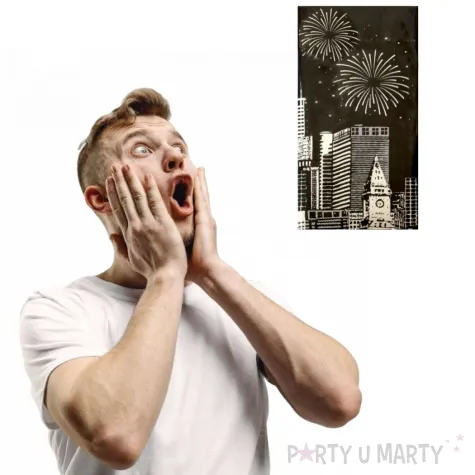 serwetki city fireworks czarne paw 33 cm 16 szt