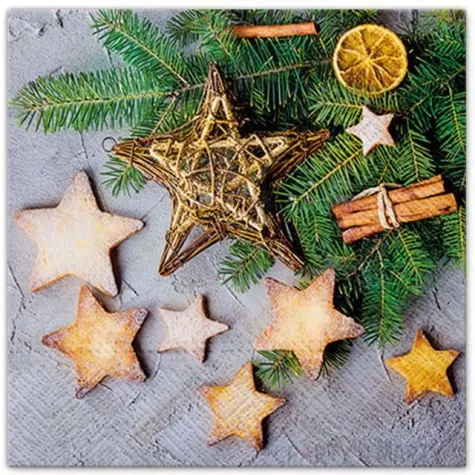 serwetki cynamonowe gwiazdki paw 33 cm 20 szt