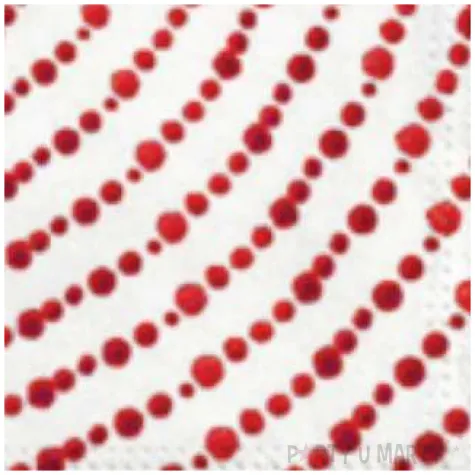 serwetki czerwone korale paw 33 cm 20 szt