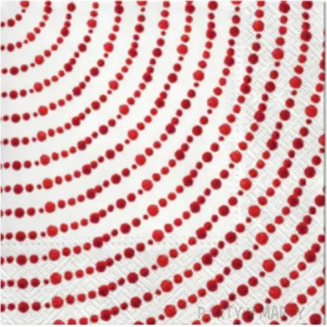 serwetki czerwone korale paw 33 cm 20 szt