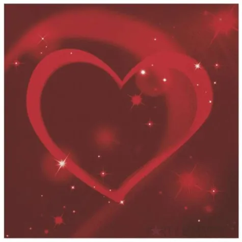 serwetki czerwone neonowe serce maki 33 cm 20 szt