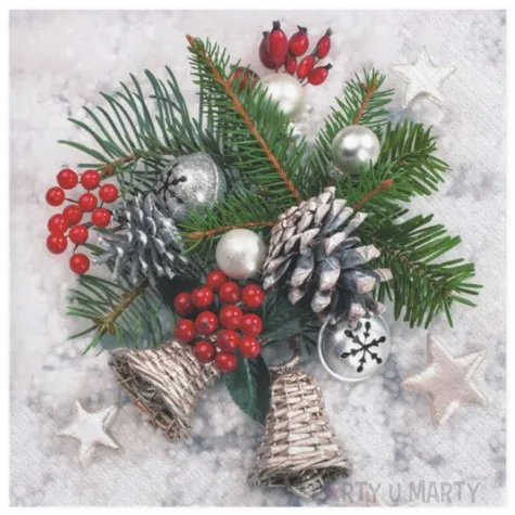 serwetki dekoracja swiateczna maki 33 cm 20 szt