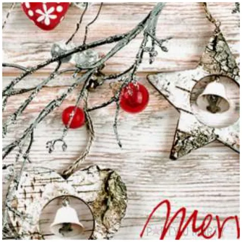 serwetki dekoracje swiateczne na galezi maki 33 cm 20 szt