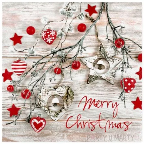 serwetki dekoracje swiateczne na galezi maki 33 cm 20 szt