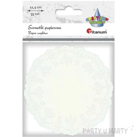 serwetki dekoracyjne classic biale titanum 11 5 cm 35 szt