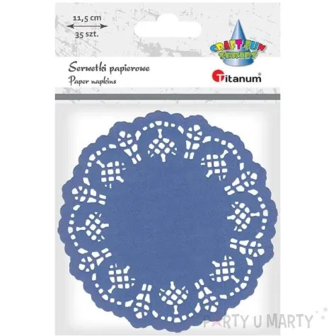 serwetki dekoracyjne classic niebieskie titanum 11 5 cm 35 szt