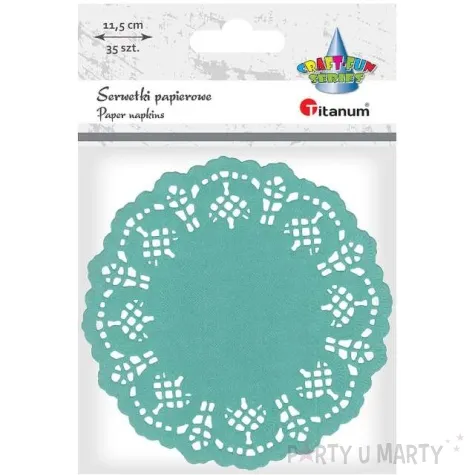 serwetki dekoracyjne classic turkusowe titanum 11 5 cm 35 szt