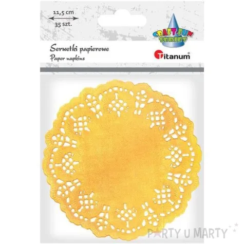 serwetki dekoracyjne classic zlote titanum 11 5 cm 35 szt