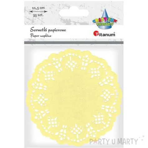 serwetki dekoracyjne classic zolte jasne titanum 11 5 cm 35 szt