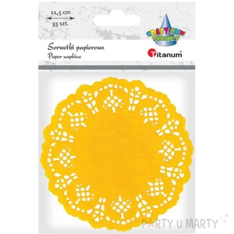 serwetki dekoracyjne classic zolte titanum 11 5 cm 35 szt