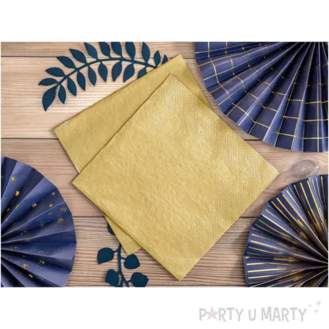 serwetki dinner classic zlote metalizowane 40 cm 20 szt