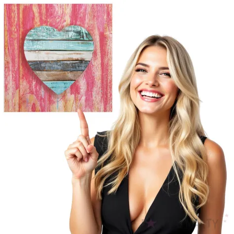 serwetki drewniane serce maki 33 cm 20 szt