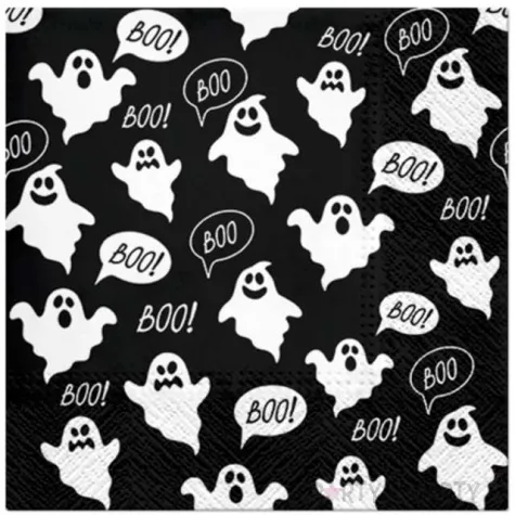 serwetki duszki czarne paw 33 cm 20 szt