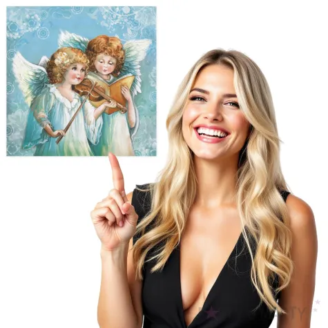 serwetki dwa spiewajace i grajace anioly maki 33 cm 20 szt