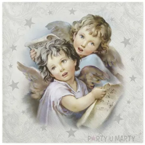 serwetki dwa swiateczne aniolki maki 33 cm 20 szt