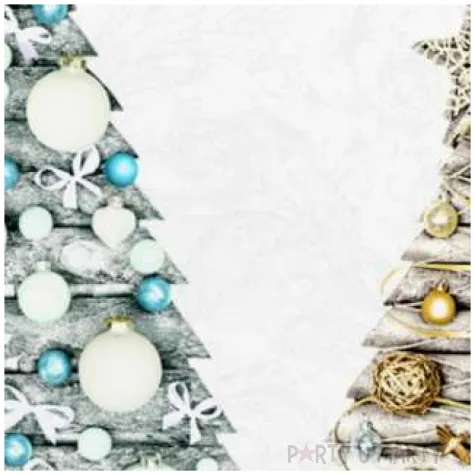 serwetki dwie recznie robione choinki maki 33 cm 20 szt