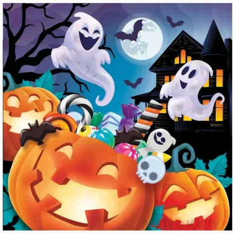 serwetki dynie i duchy halloween guirca 33 cm 12 szt