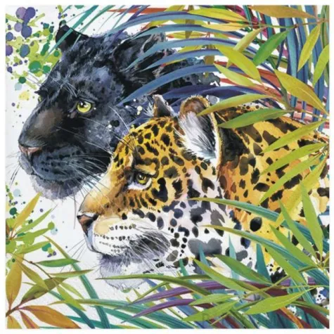 serwetki dzikie koty maki 33 cm 20 szt