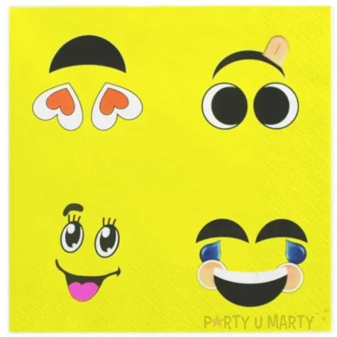serwetki emotikony zolte partypal 33 cm 10 szt