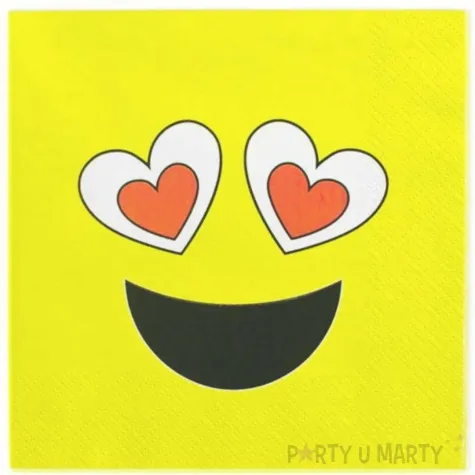 serwetki emotikony zolte partypal 33 cm 10 szt