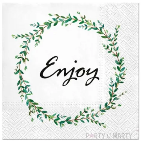 serwetki enjoy biale paw 33 cm 20 szt