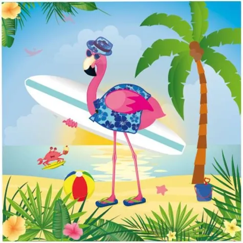 serwetki flaming na wakacjach folat 33 cm 20 szt