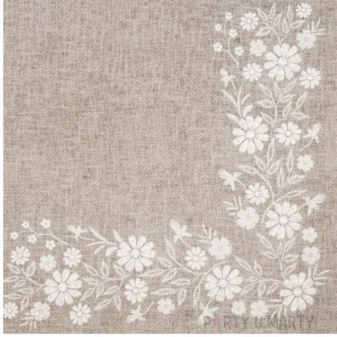 serwetki flizelinowe kwiatowy wzor paw 40 cm 50 szt