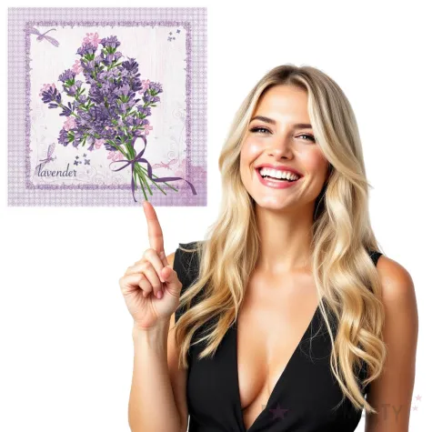 serwetki galazka lawendy maki 33 cm 20 szt