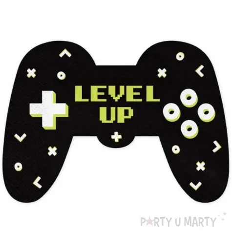 serwetki gamepad czarny partydeco 33 cm 12 szt