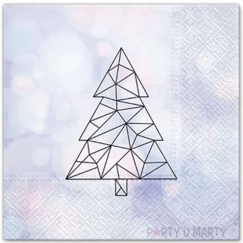 serwetki geometryczne drzewo paw 33 cm 20 szt