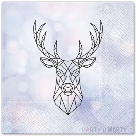 serwetki geometryczny jelen paw 33 cm 20 szt