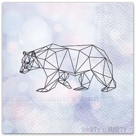 serwetki geometryczny mis paw 33 cm 20 szt