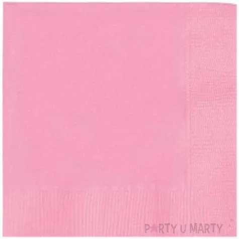 serwetki gladkie rozowe amscan 33 cm 20 szt