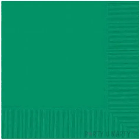 serwetki gladkie zielone ciemne amscan 33 cm 20 szt